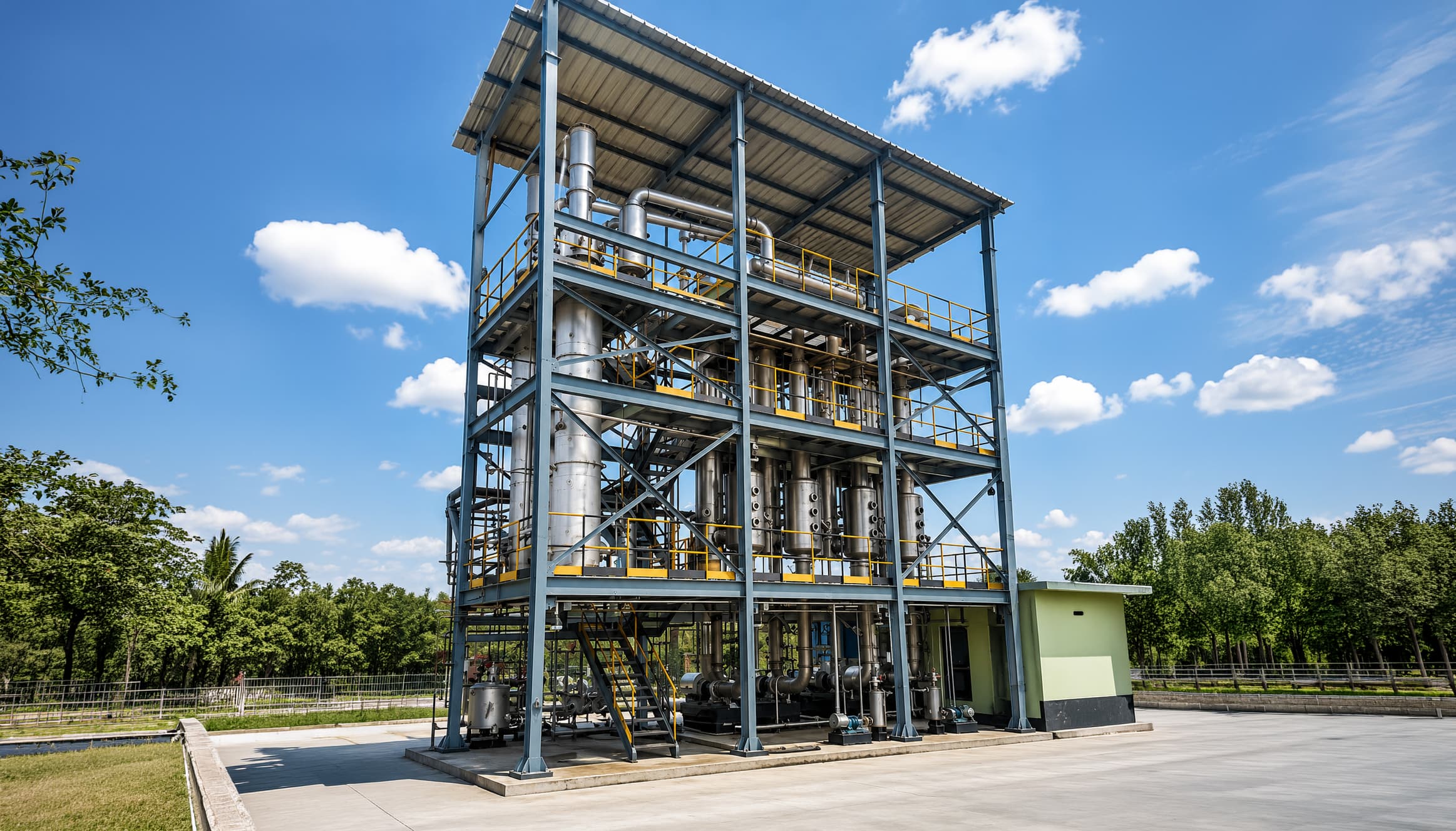 Heavy Duty Industrial Multiple Effect Evaporator System Skid